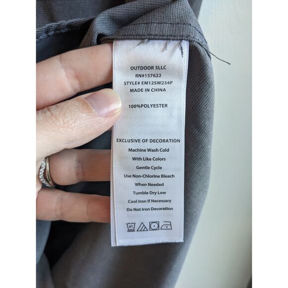 Eddie Bauer Men's Gray Button Down Short Sleeve Pockets Shirt Size M - Picture 4 of 5